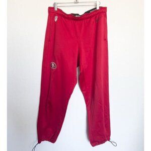 Nike Jogger Pants Mens Medium 49ers NFL Red Track Pants Drawstring Logo Therma